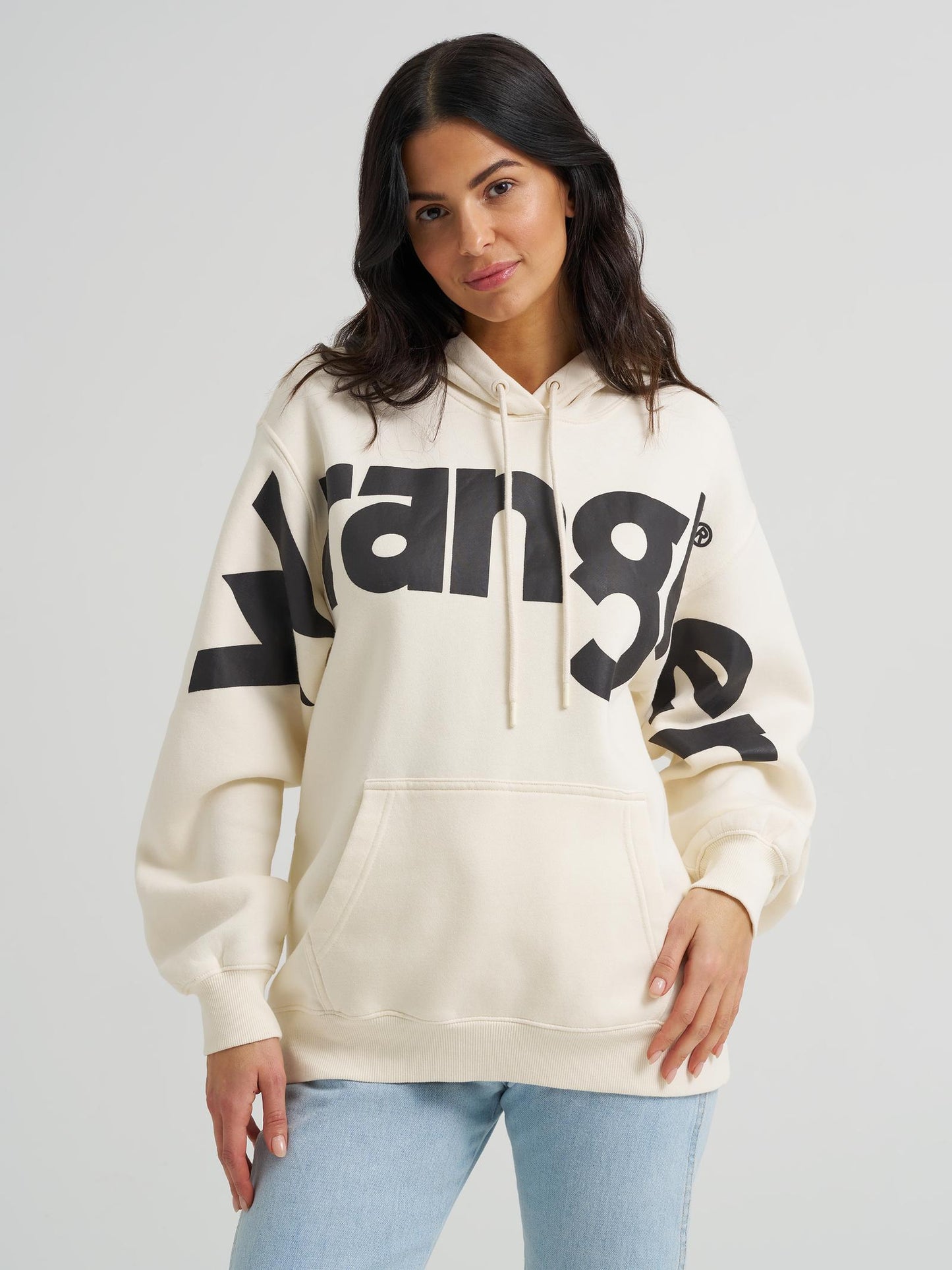 Wrangler Retro® Western Wrangler Women's Bold Logo Hoodie - White - 112353129