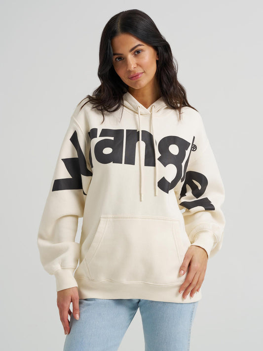 Wrangler Retro® Western Wrangler Women's Bold Logo Hoodie - White - 112353129
