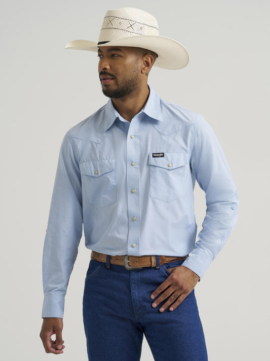 Wrangler ATG™ Men's Drover Utility Shirt - Cerulean - 112360550