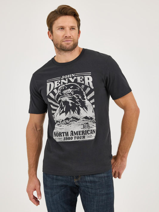 Men's Wrangler John Denver Concert T-Shirt - Washed Black - 112361072