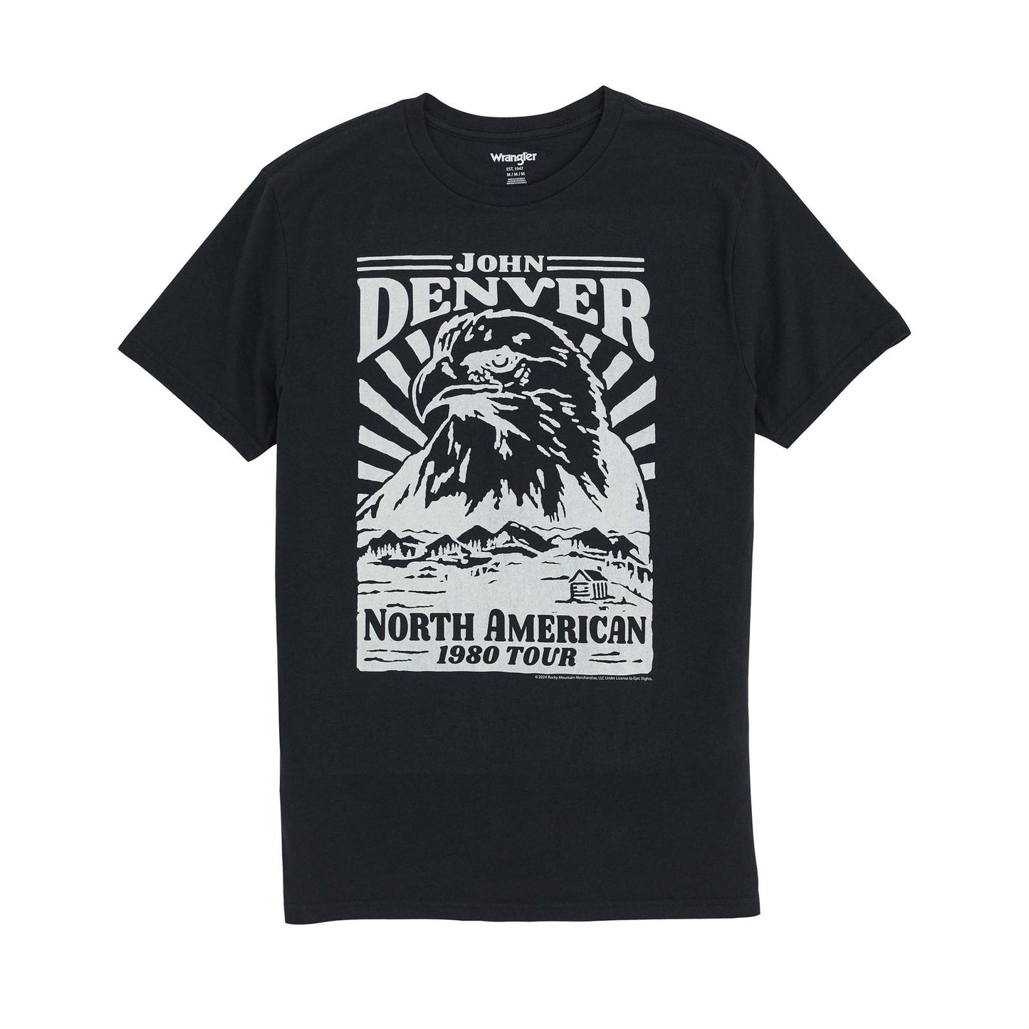 Men's Wrangler John Denver Concert T-Shirt - Washed Black