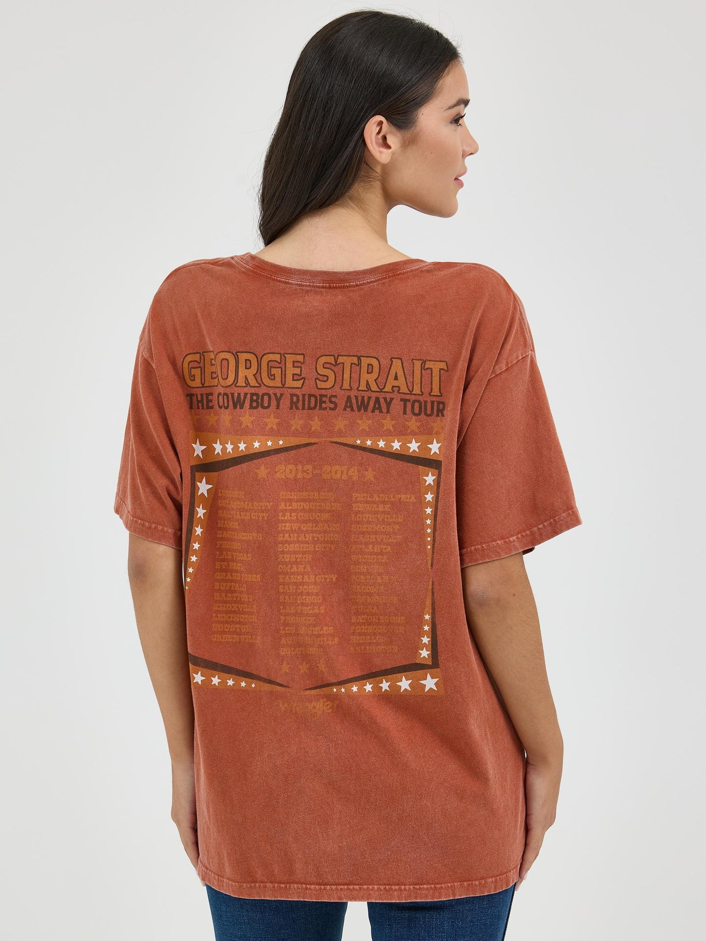 Wrangler® Short Sleeve Graphic T-Shirt - George Strait - Oversized Fit - Arabian Spice - 112361081