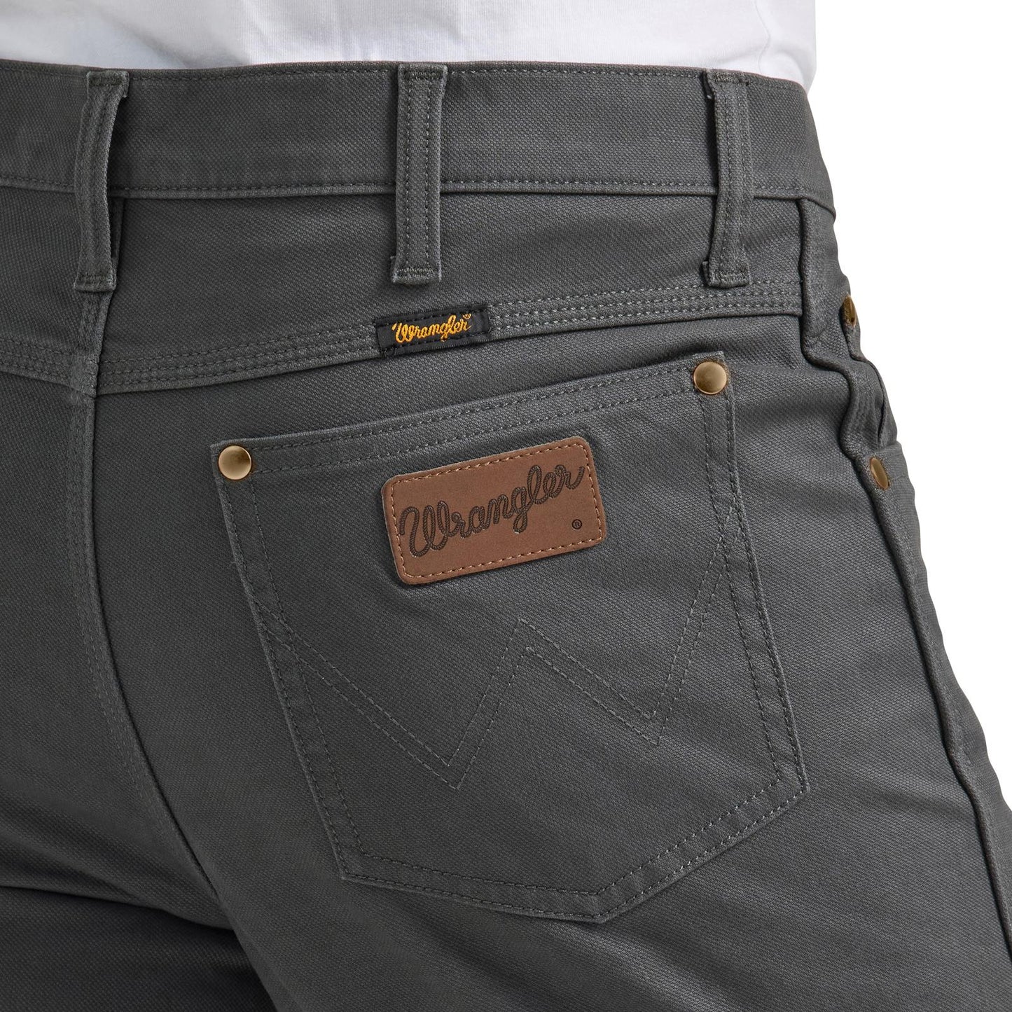 Wrangler® Men's Premium Performance Tough Comfort Cowboy Cut® Slim Fit Canvas Jean - Grey Pinstripe