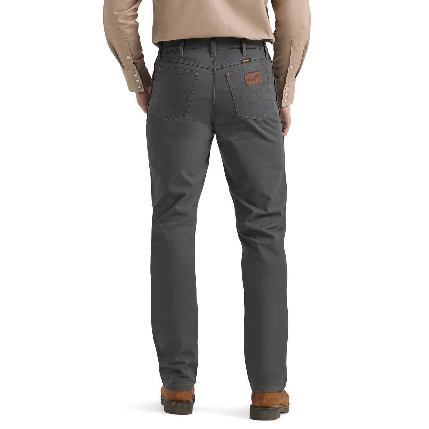 Wrangler® Men's Premium Performance Tough Comfort Cowboy Cut® Regular Fit Canvas Jean - Grey Pinstripe