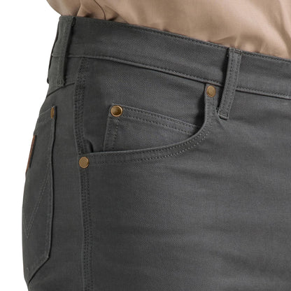 Wrangler® Men's Premium Performance Tough Comfort Cowboy Cut® Regular Fit Canvas Jean - Grey Pinstripe