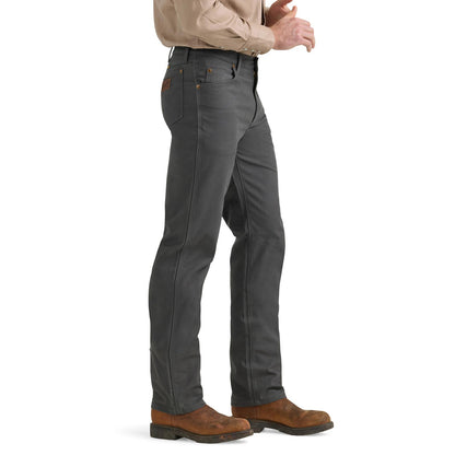 Wrangler® Men's Premium Performance Tough Comfort Cowboy Cut® Regular Fit Canvas Jean - Grey Pinstripe