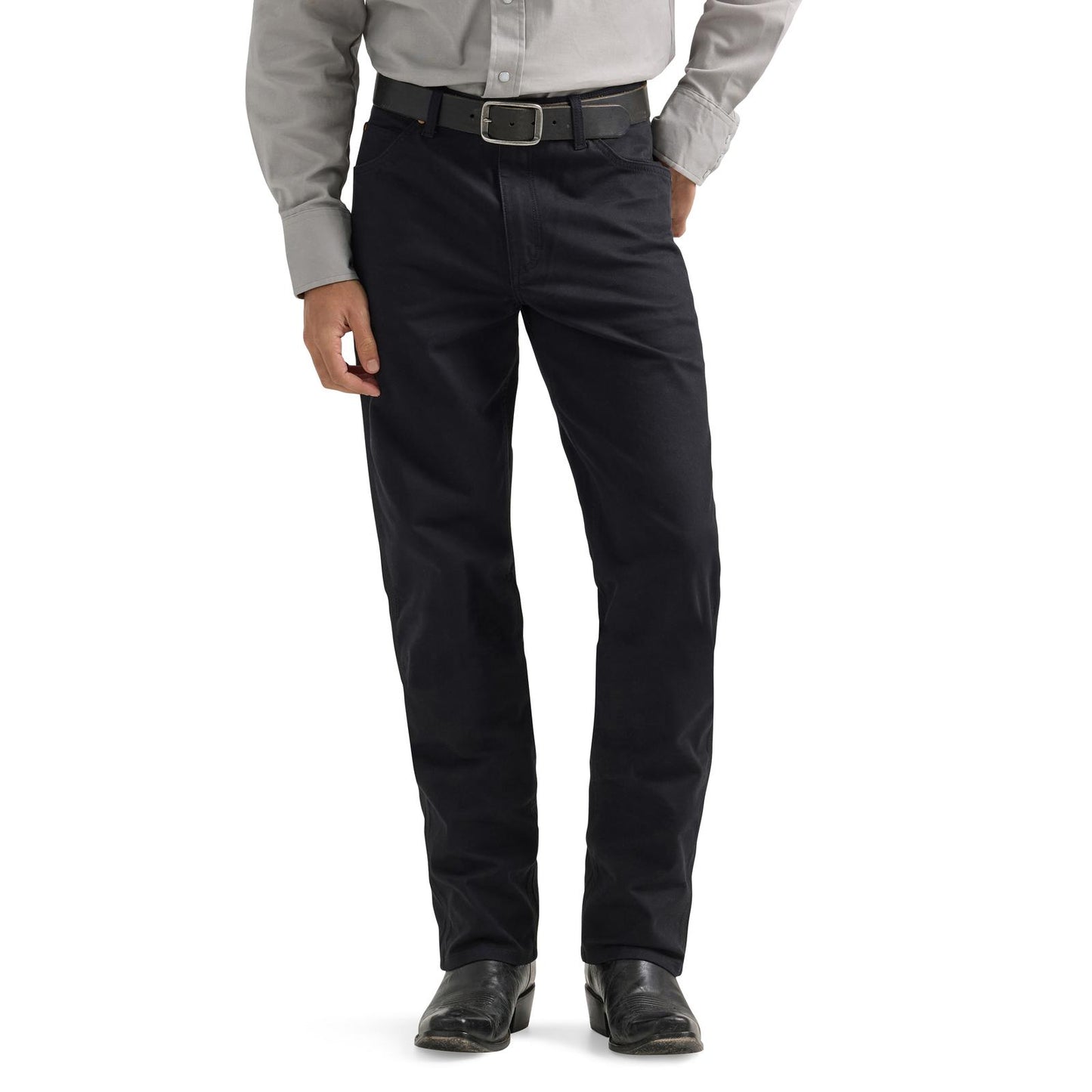 Wrangler® Men's Premium Performance Tough Comfort Cowboy Cut® Regular Fit Canvas Jean - Black