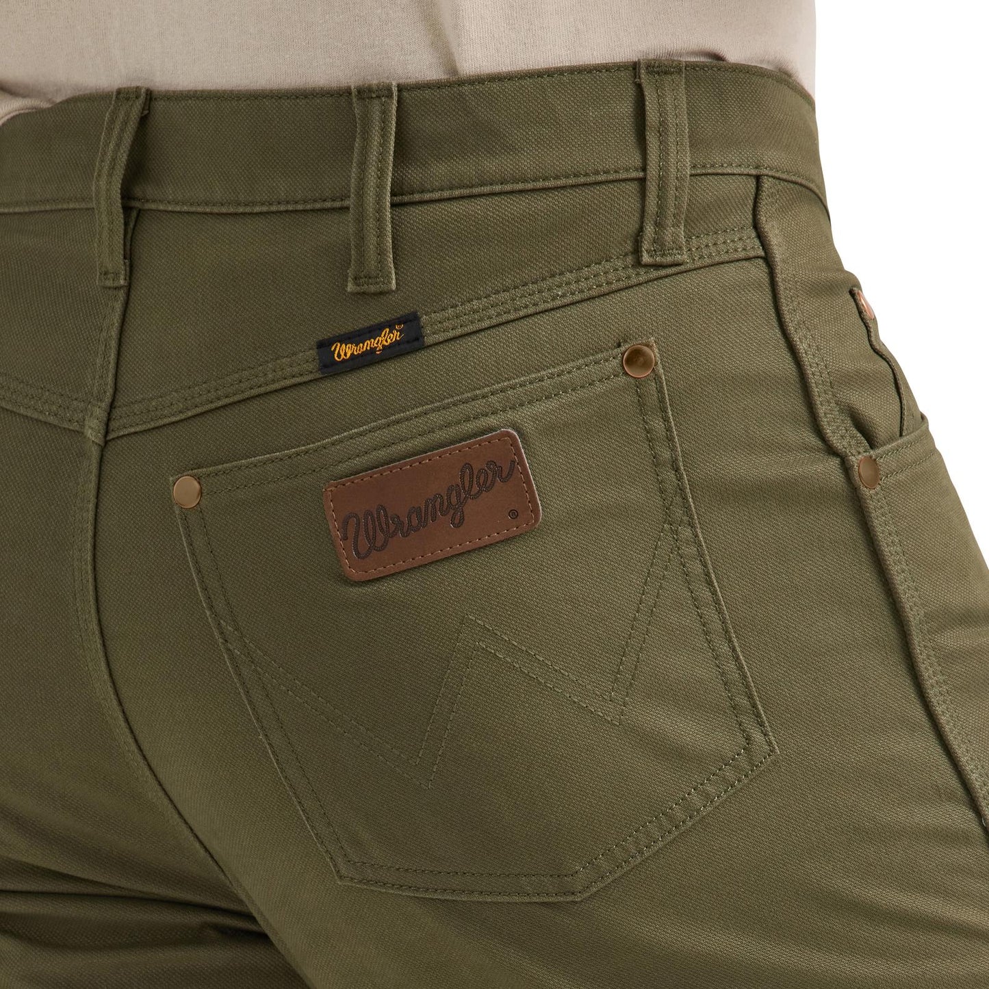 Wrangler® Men's Premium Performance Tough Comfort Cowboy Cut® Regular Fit Canvas Jean - Sea Turtle