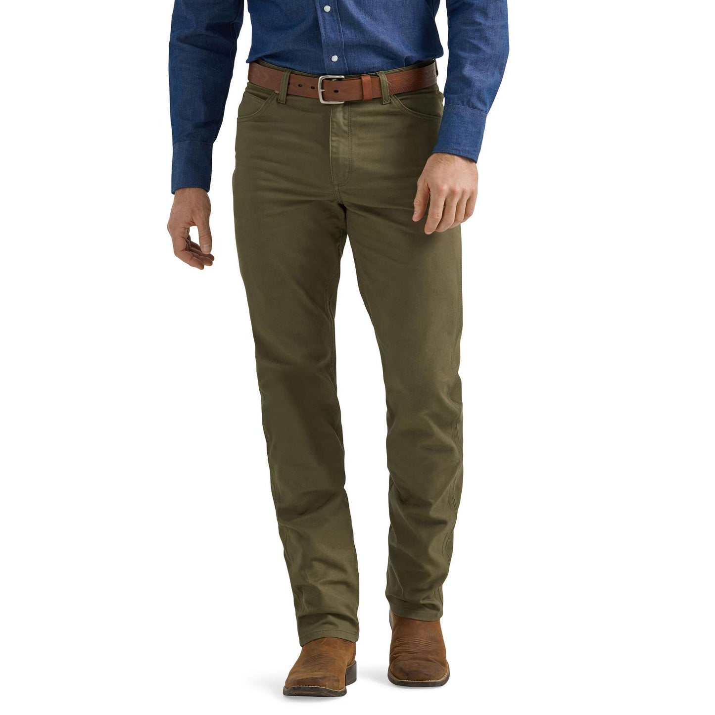 Wrangler® Men's Premium Performance Tough Comfort Cowboy Cut® Regular Fit Canvas Jean - Sea Turtle