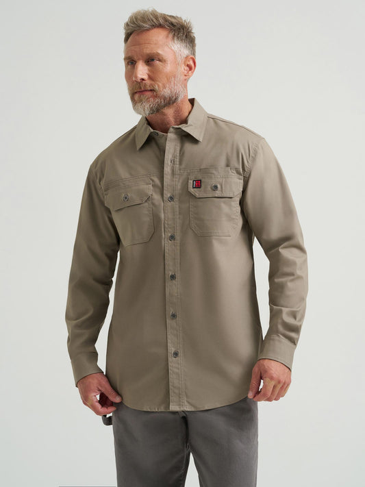 Wrangler RIGGS WORKWEAR® Advanced Comfort Work Long Sleeve Shirt - Dark Khaki - 112367203