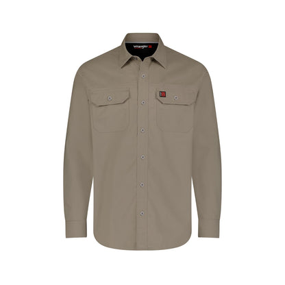 Wrangler RIGGS WORKWEAR® Advanced Comfort Work Long Sleeve Shirt - Dark Khaki - 112367203