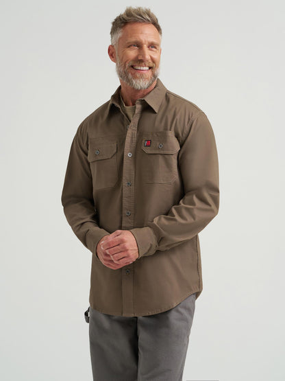 Wrangler® RIGGS Workwear® Ground Cloth Work Shirt - Chocolate - 112367215