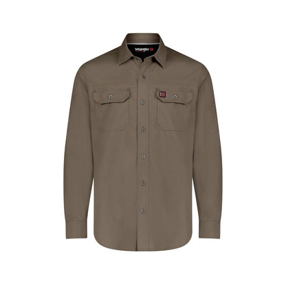 Wrangler® RIGGS Workwear® Ground Cloth Work Shirt - Chocolate - 112367215