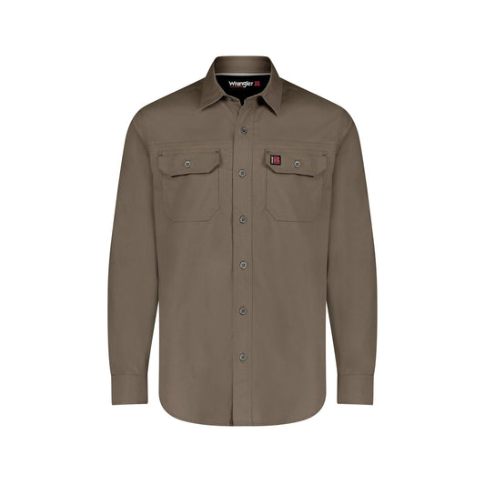 Wrangler® RIGGS Workwear® Ground Cloth Work Shirt - Chocolate