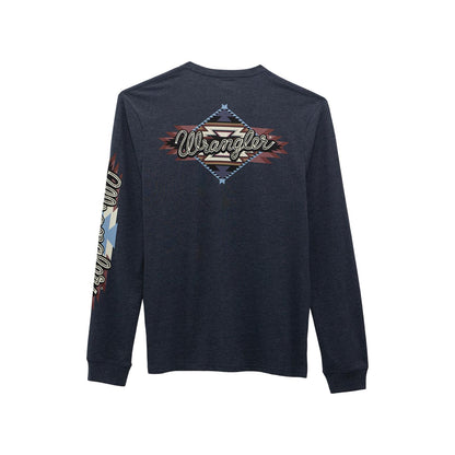 Wrangler® Men Long Sleeve T-Shirt - Regular Fit - Black Beauty
