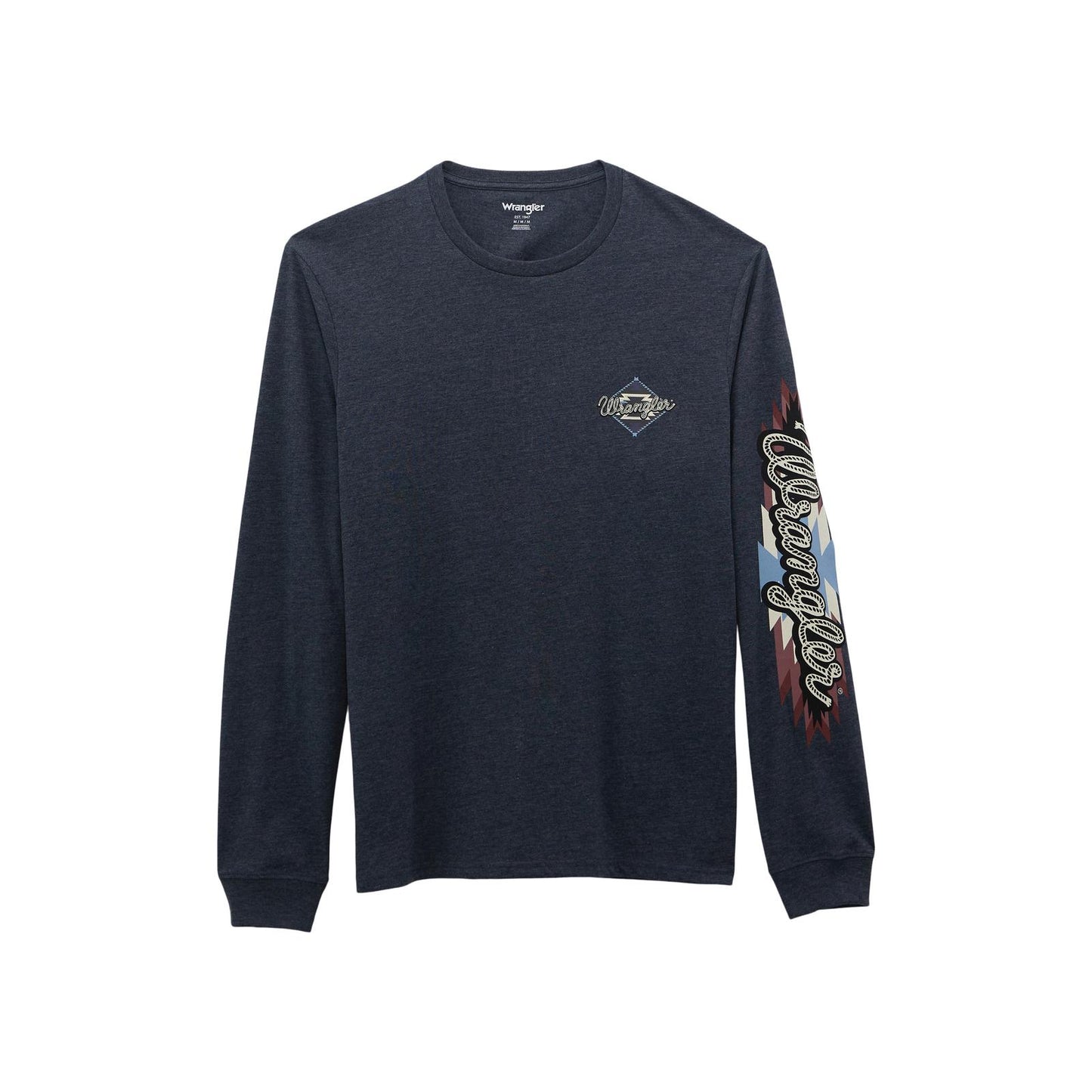 Wrangler® Men Long Sleeve T-Shirt - Regular Fit - Black Beauty