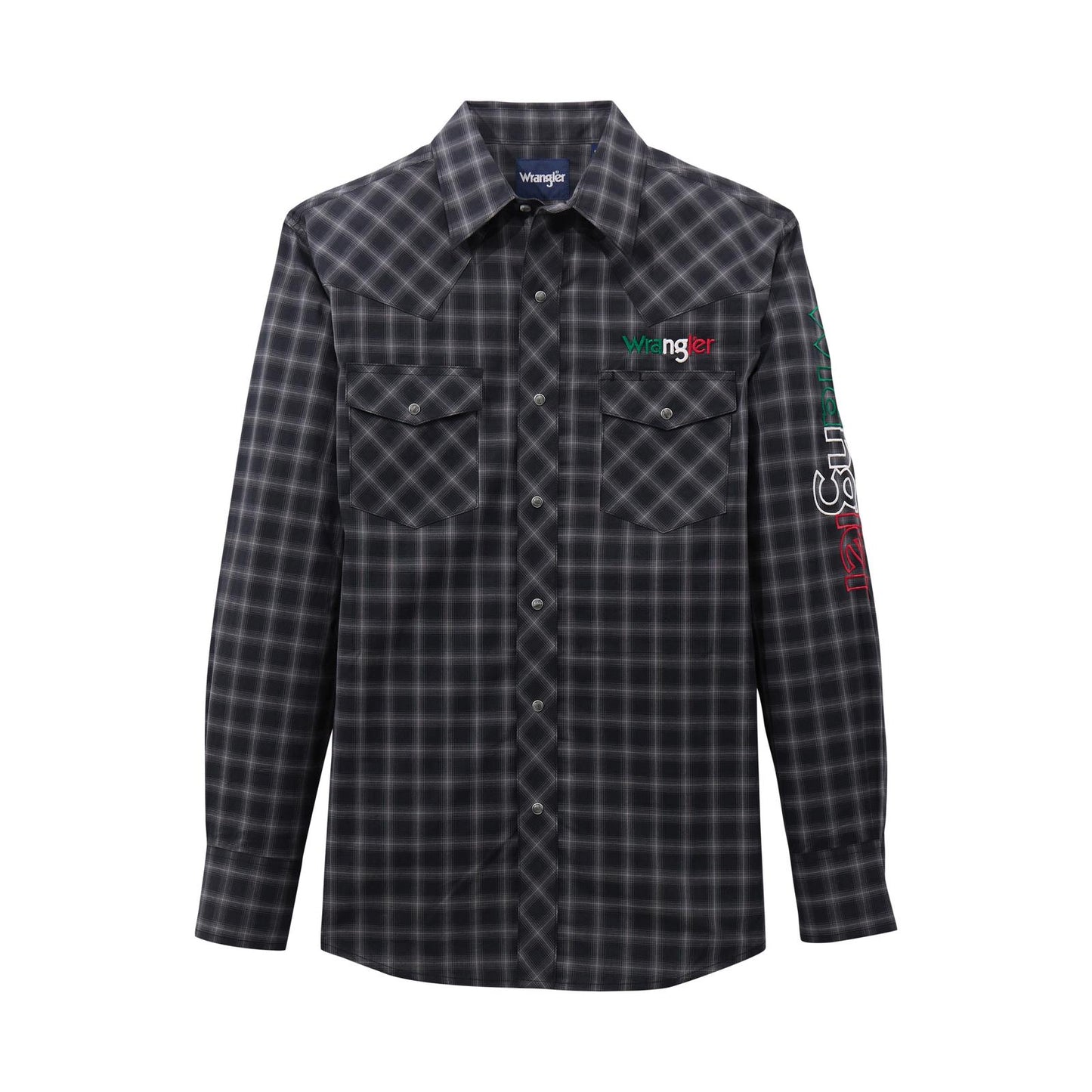 Wrangler® Men's Logo Long Sleeve Shirt - Snaps