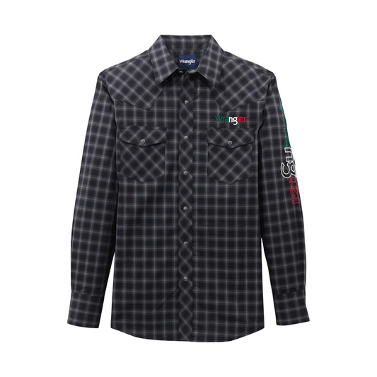 Wrangler® Men's Logo Long Sleeve Shirt - Snaps