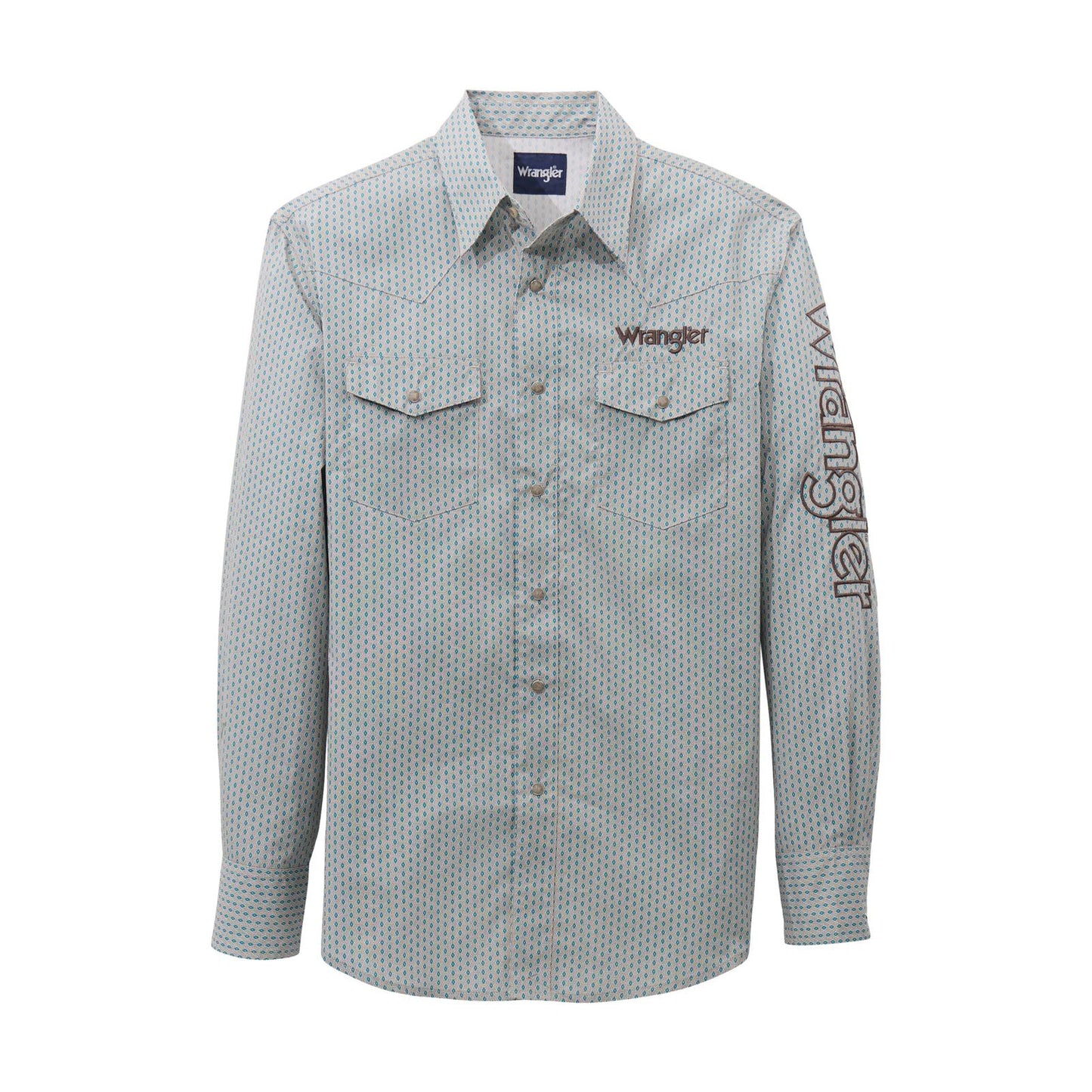 Wrangler® Men's Logo Long Sleeve Shirt - Snaps