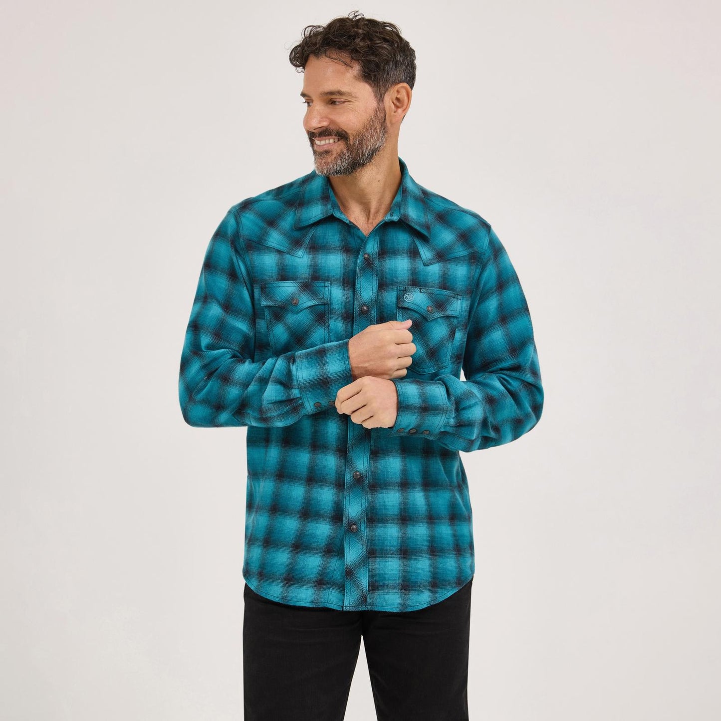 Wrangler Men Retro® Long Sleeve Flannel Shirt - Modern Fit