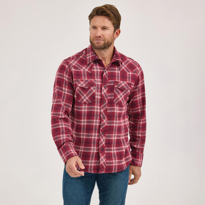 Wrangler Men Retro® Long Sleeve Flannel Shirt - Modern Fit
