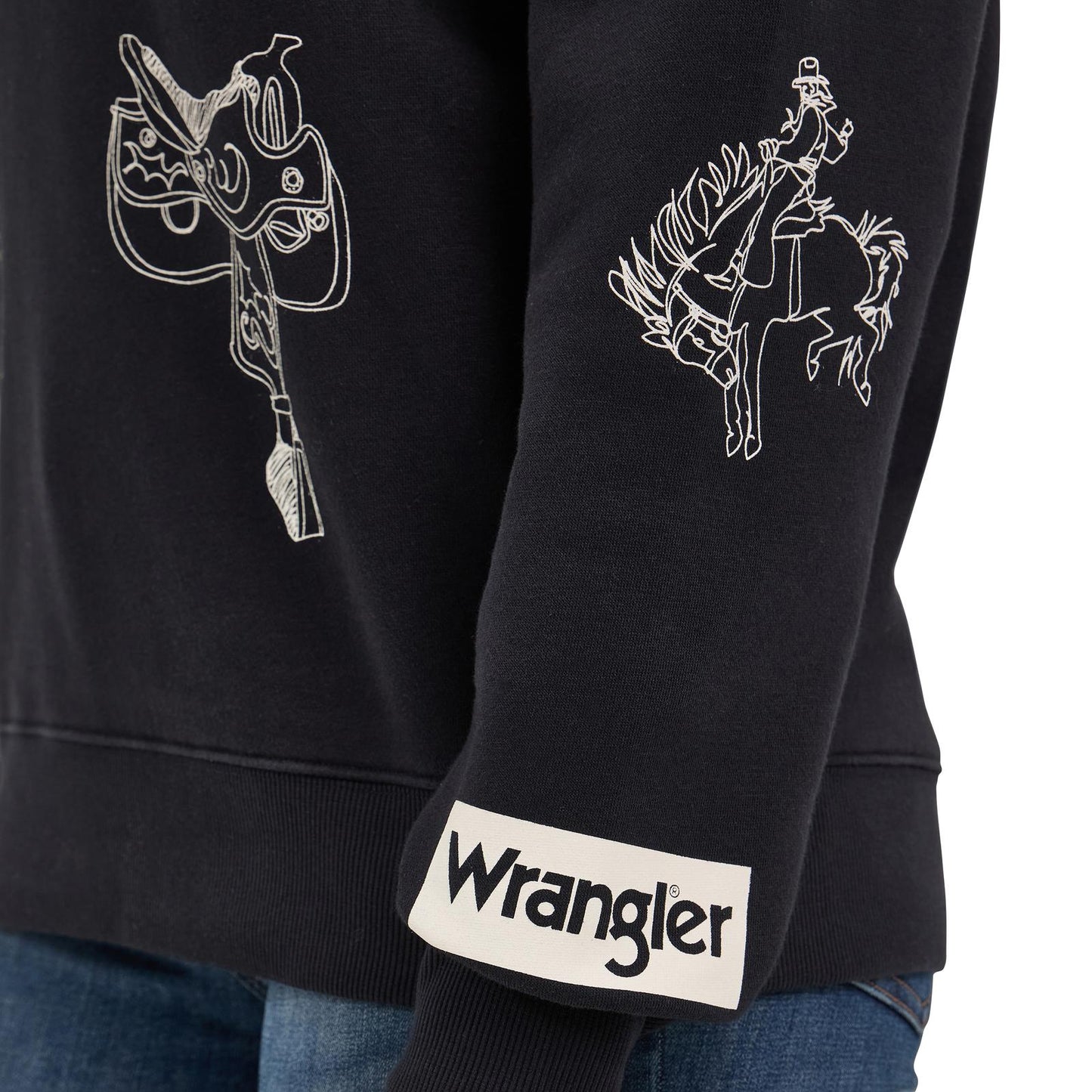 Wrangler Women Retro® Punchy Crew Sweatshirt - Black