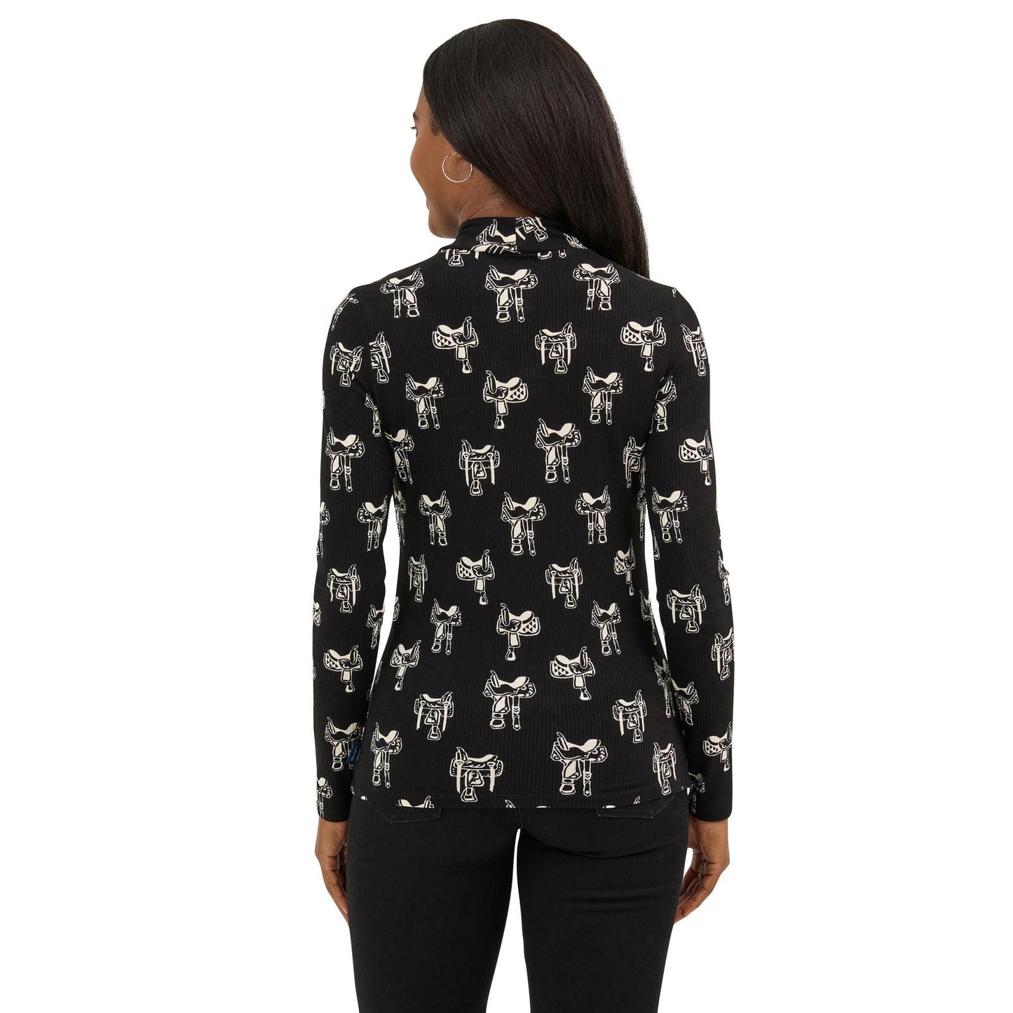 Wrangler Women Retro® Punchy Mock Neck Knit - Black