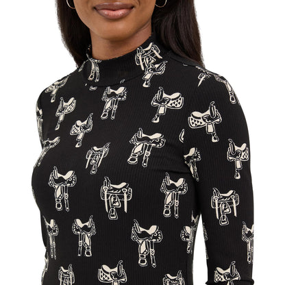 Wrangler Women Retro® Punchy Mock Neck Knit - Black