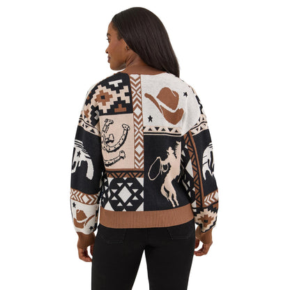 Wrangler Women Retro® Punchy Sweater Cardigan - Brown
