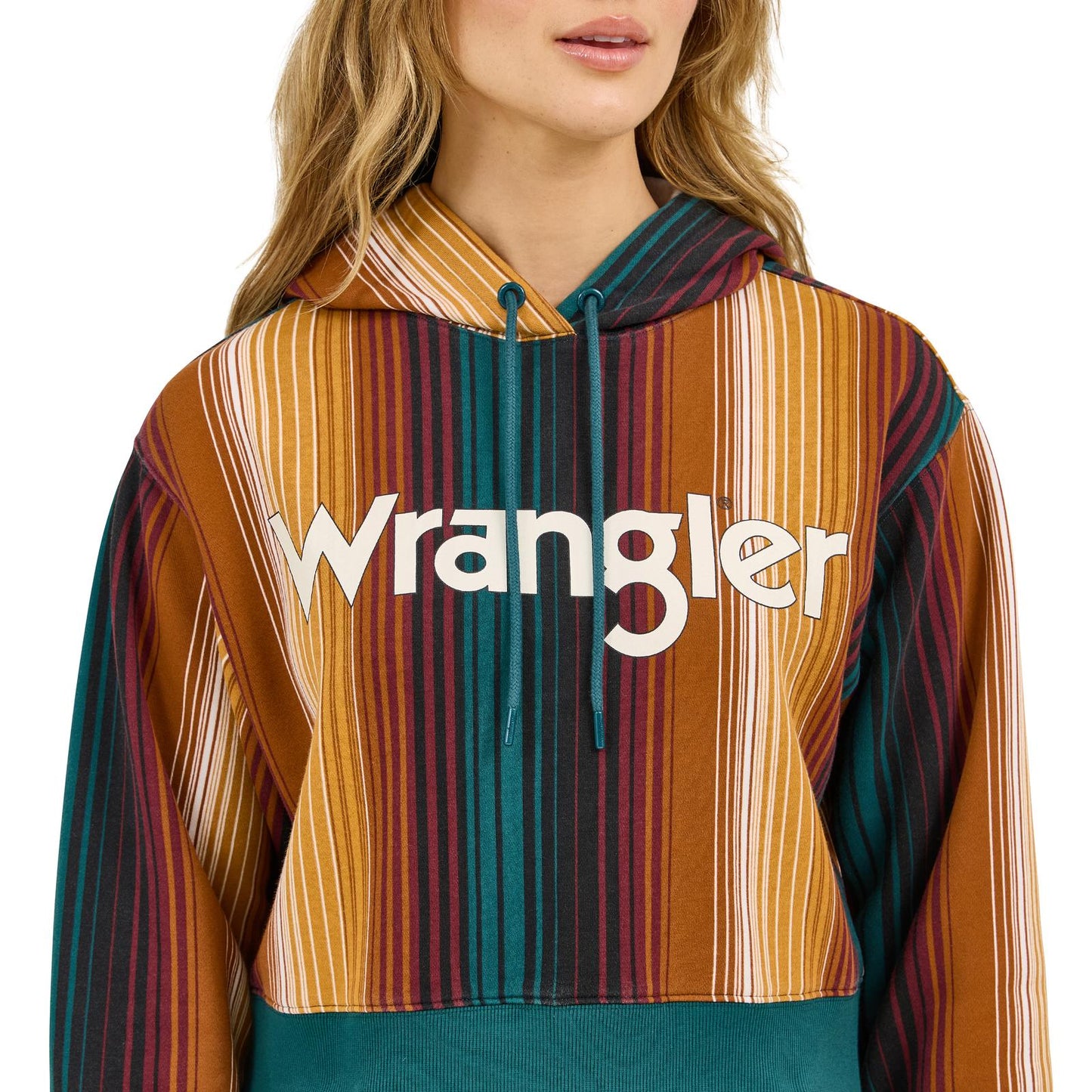 Wrangler Retro® Americana Cropped Hoodie - Teal