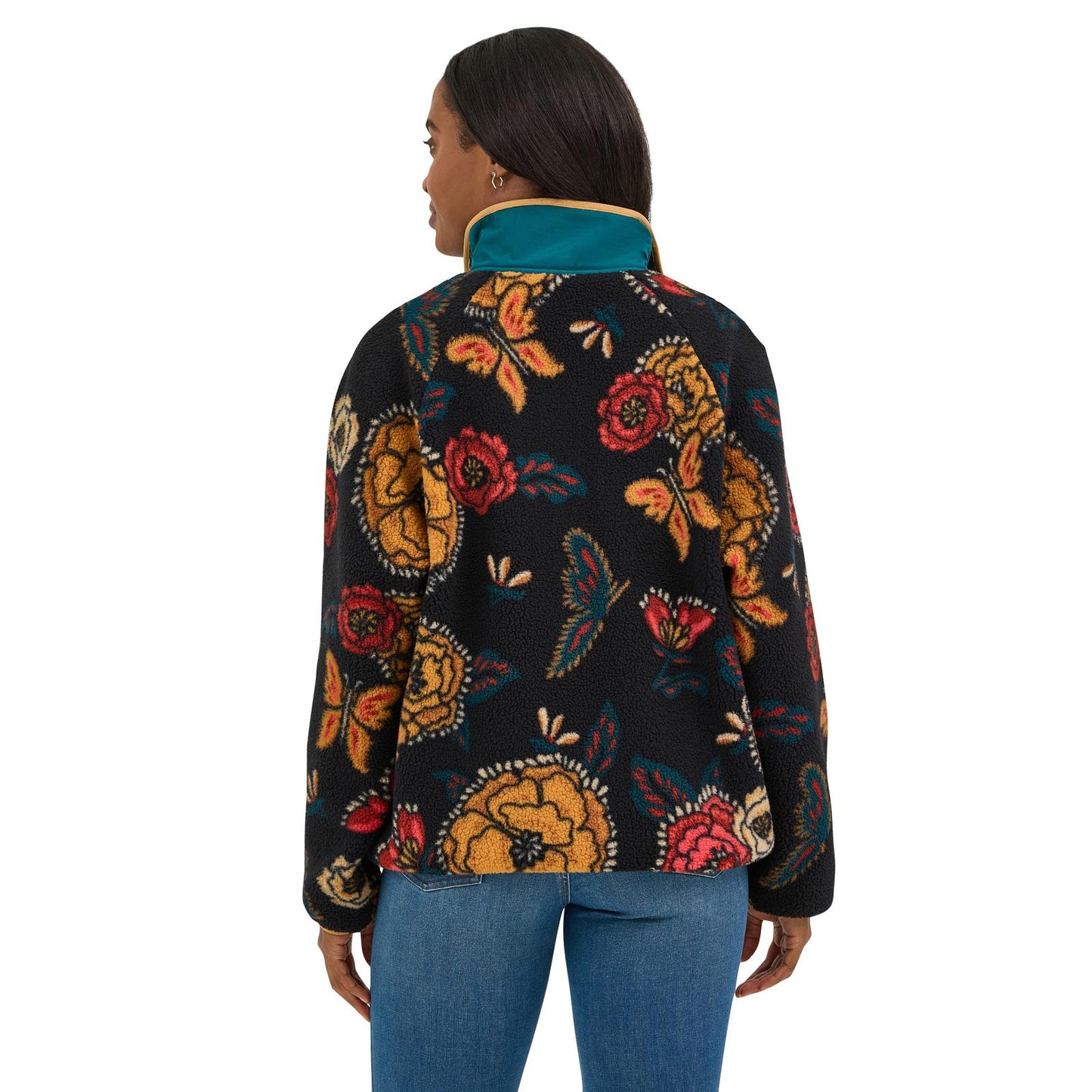 Wrangler Women Retro® Punchy Sherpa Snap Pullover - Black