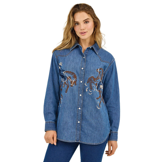 Wrangler Women Retro® Americana Boyfriend Snap Shirt