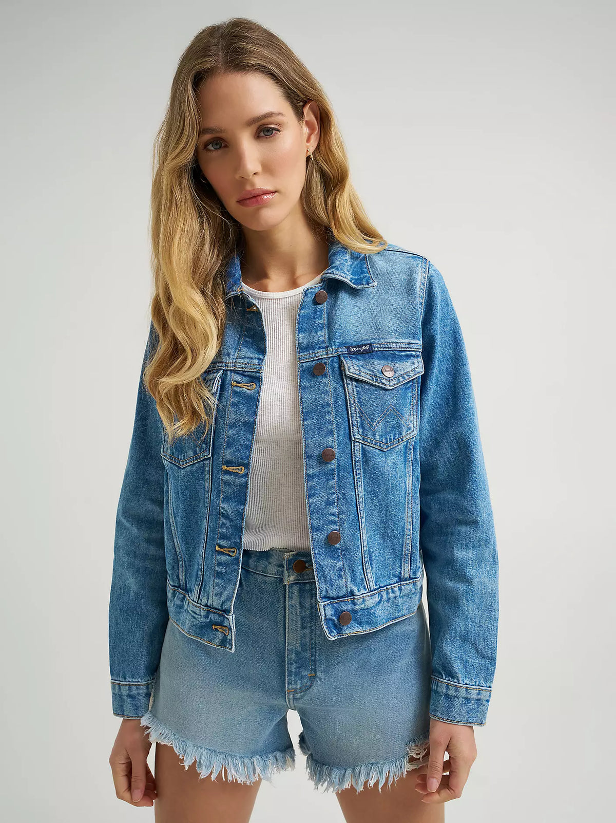 Wrangler® Iconic Western Denim Jacket - Light Denim - 112373778