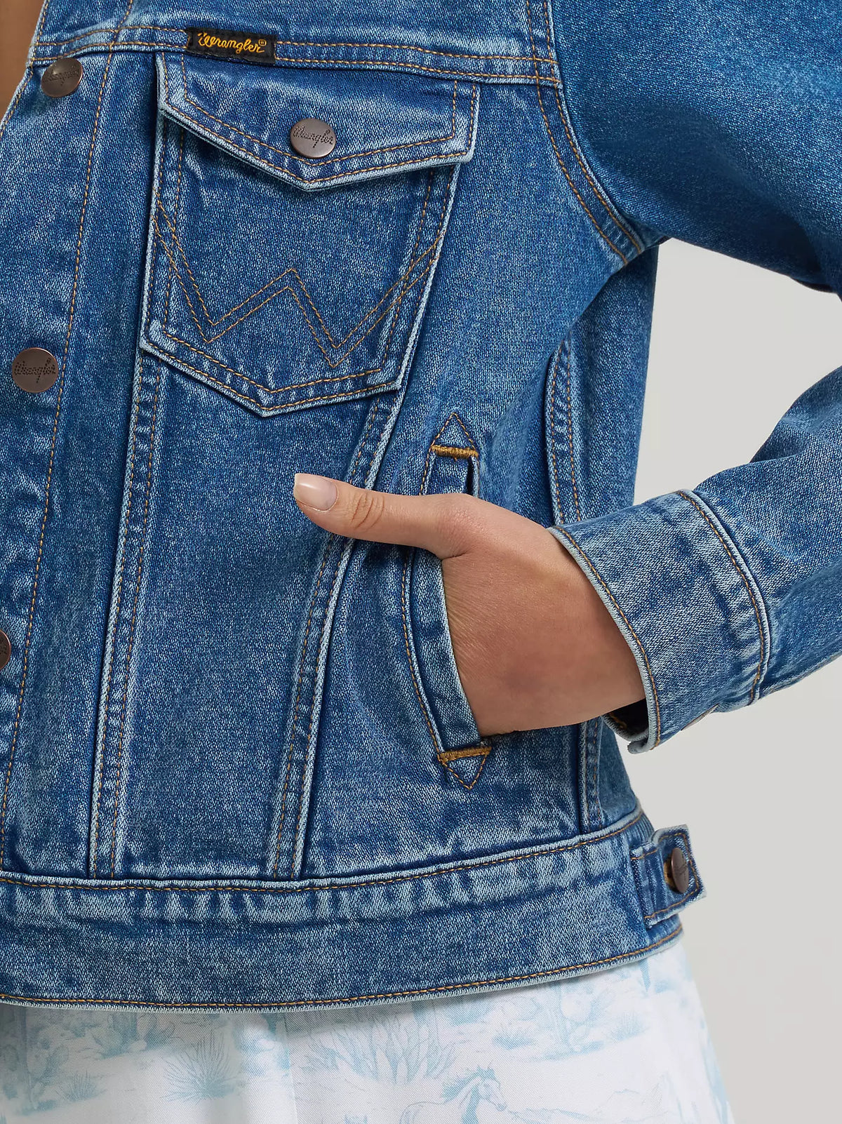 Wrangler® Iconic Western Denim Jacket - Light Denim - 112373778