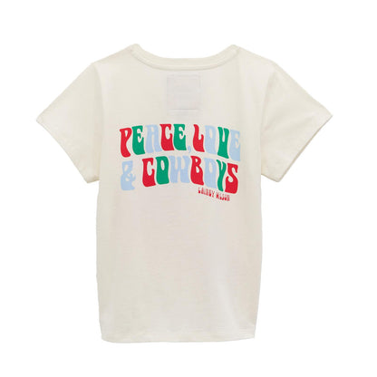 Wrangler® X Lainey Wilson Girls Peace, Love & Cowboys T-Shirt - White - 112385585