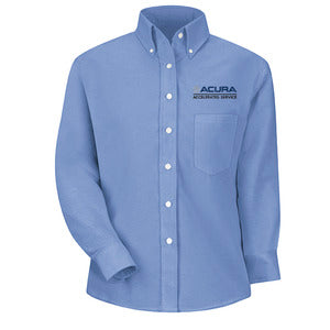 Acura Accelerated Women's Long Sleeve Executive Oxford Dress Shirt-Light Blue