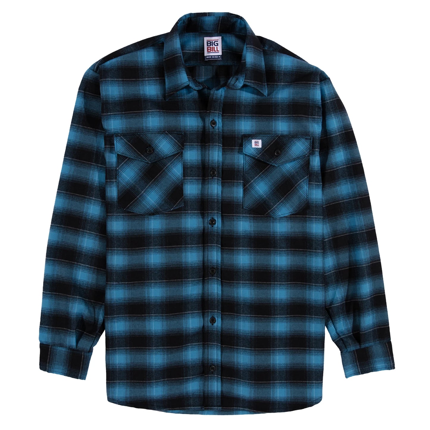 Big Bill Stretch Flannel Shirt -121ST  -Blue