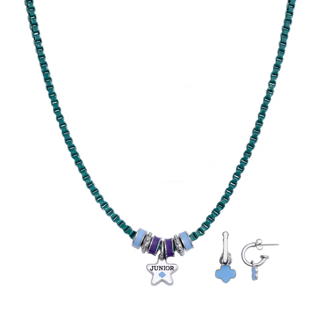 Junior Girl Scout Necklace and Earrings Set