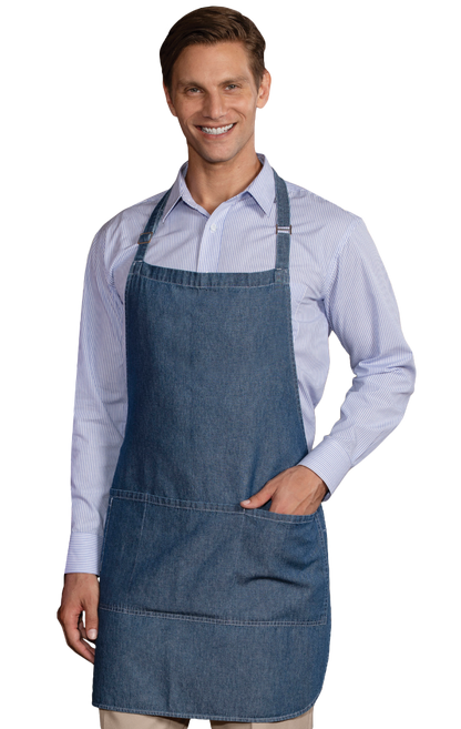 Blue Generation Cotton Denim Bib Apron-Regular-BG1271