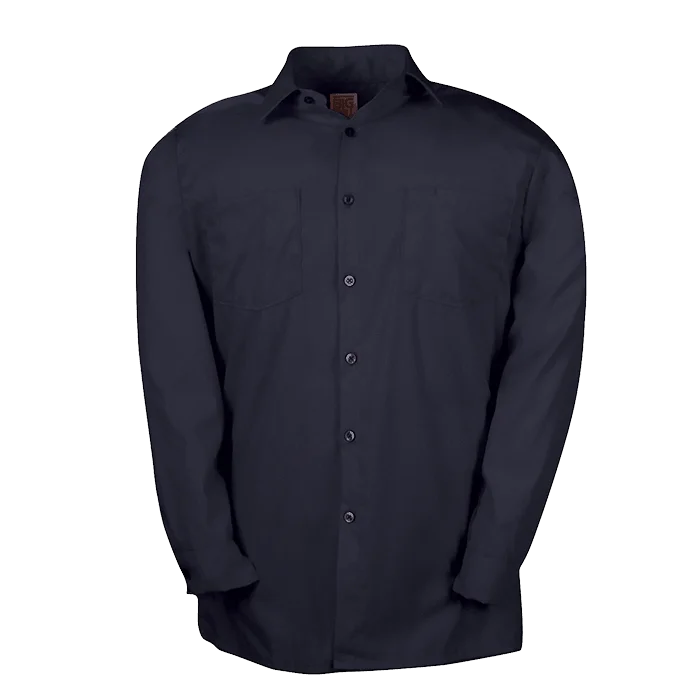 Big Bill Poplin Long-Sleeve Industrial Work Shirt