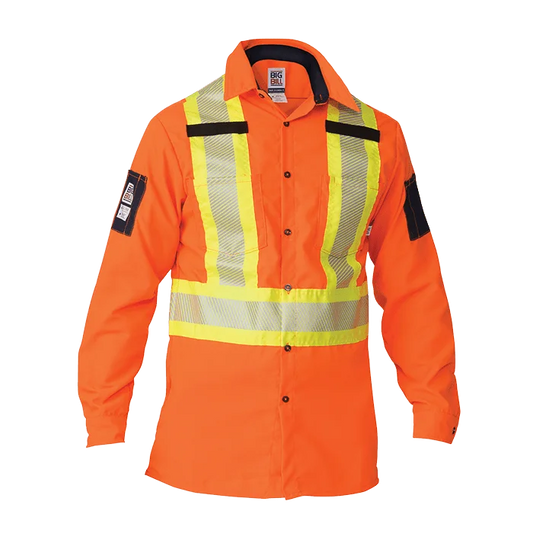 Big Bill High Visibility Long-Sleeve Ripstop Shirt -144HVP - Basics Clothing Store