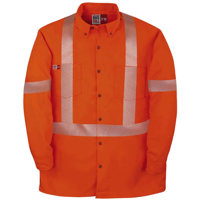 Big Bill HV FR Bright Orange Button-Down Dress Shirt