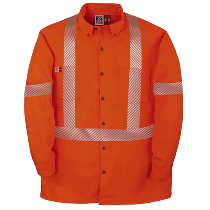 Big Bill HV FR Bright Orange Button-Down Dress Shirt