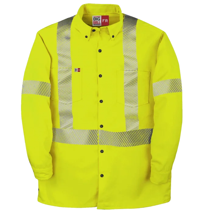 Big Bill High Visibility Button-Down Dress Shirt with Reflective Material