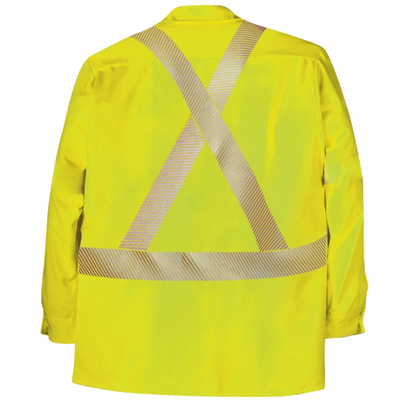 Big Bill High Visibility Button-Down Dress Shirt with Reflective Material