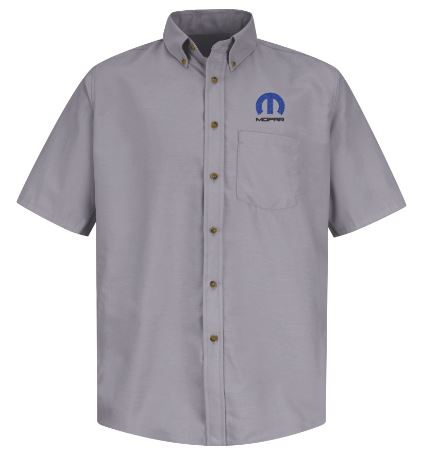 Mopar Men's Short Sleeve Poplin Dress Shirt