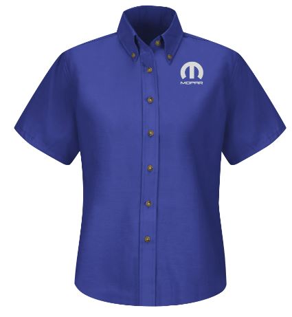 Mopar Women's Short Sleeve Poplin Dress Shirt