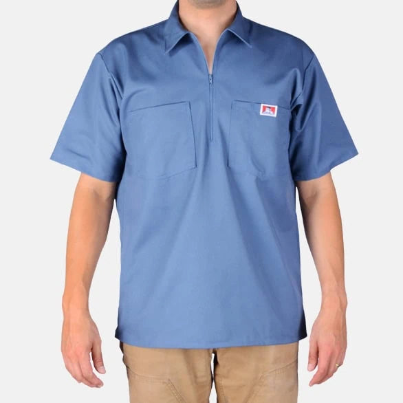 Ben Davis Short Sleeve Solid 1/2 Zip