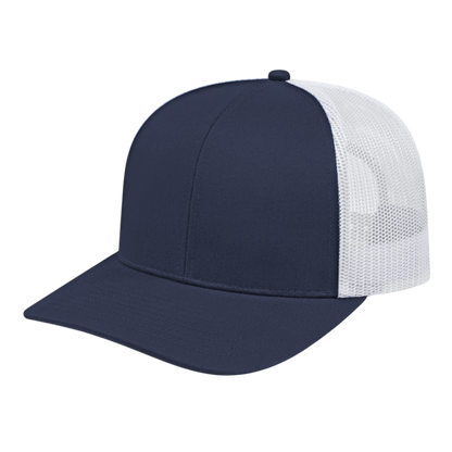 Blue Generation Poly/Cotton Trucker Mesh Back Cap-BG1538C
