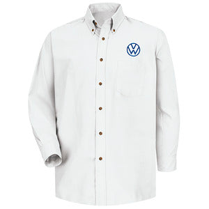 Volkswagen® Men's Long Sleeve Poplin Dress Shirt - Left Ches  VW